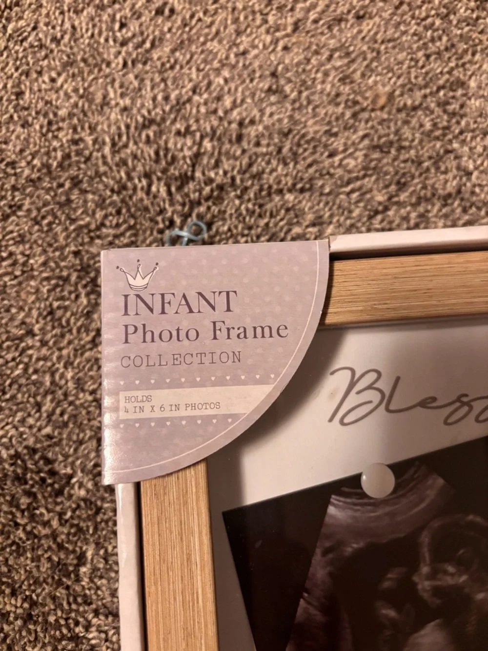 Bless This Child Baby Photo Frame in White